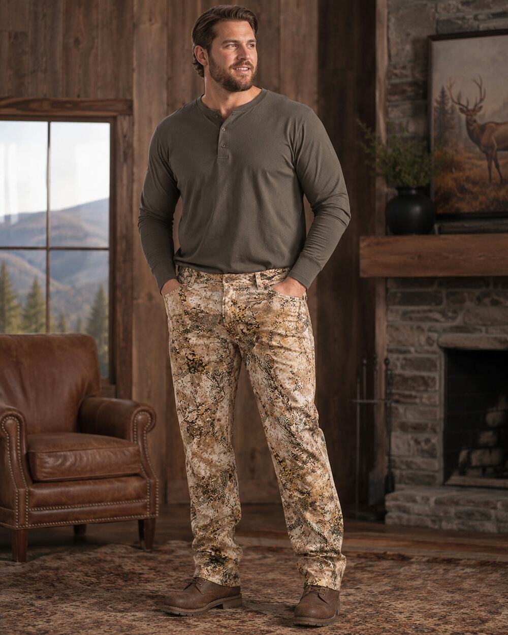 Cabelas XL Tall Zonz Western Camo Hunting Pants Gorpcore Utility Outdoor NWT